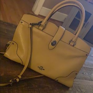 Mustard Yellow Coach Mercer Satchel!